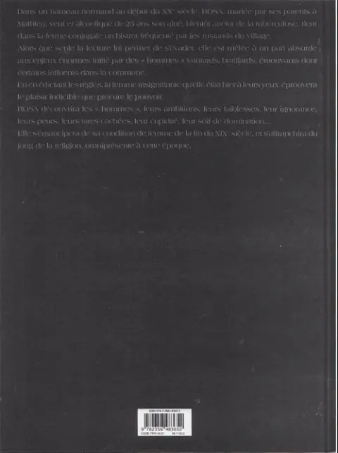 Verso de l'album Rosa Tome 1 Le Pari