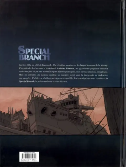 Verso de l'album Special Branch Tome 1 L'agonie du Léviathan