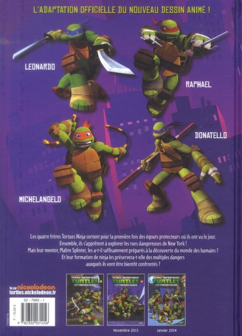 Verso de l'album Teenage Mutant Ninja Turtles - Les Tortues Ninja Tome 1 Premiers pas