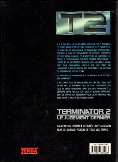 Verso de l'album Terminator Tome 3 Le jugement dernier