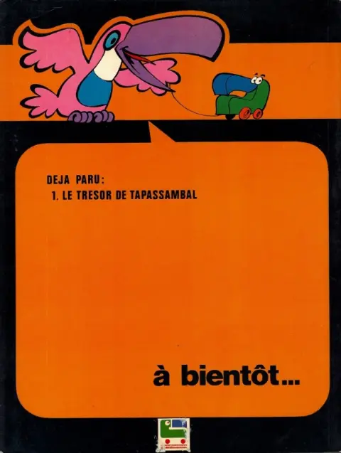 Verso de l'album Touky le toucan Tome 2 L'étrange formule du Professeur Von Klakboum