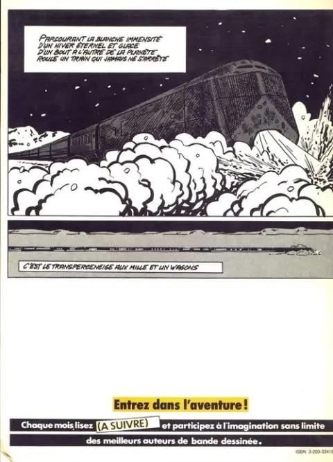 Verso de l'album Le Transperceneige Tome 1