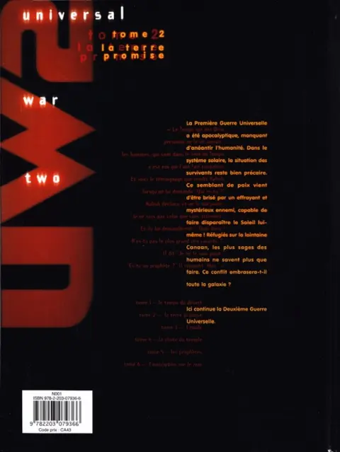 Verso de l'album Universal War Two Tome 2 La terre promise
