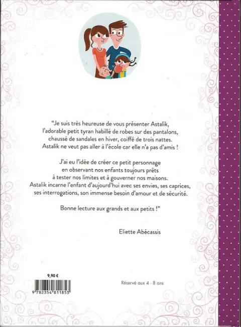 Verso de l'album Astalik Je ne veux pas aller à l'école !