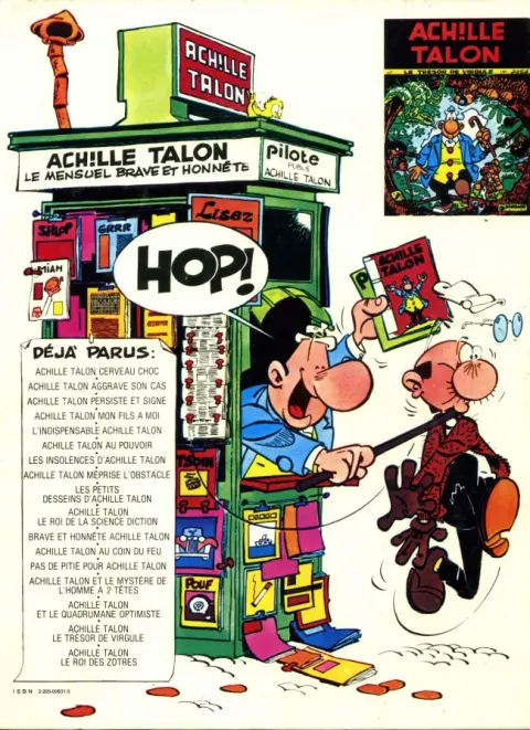 Verso de l'album Achille Talon Tome 10 Le roi de la science-diction