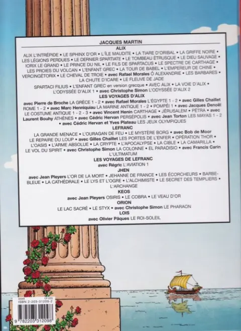 Verso de l'album Alix Tome 10 Iorix le grand
