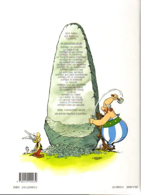 Verso de l'album Astérix Tome 3 Astérix et les Goths