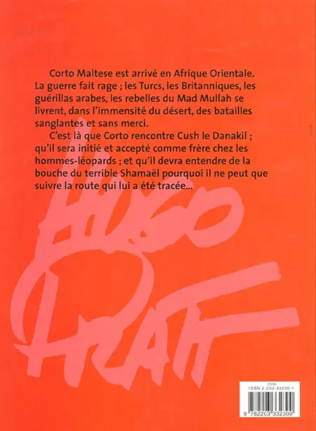 Verso de l'album Corto Maltese Tome 2 Les Éthiopiques