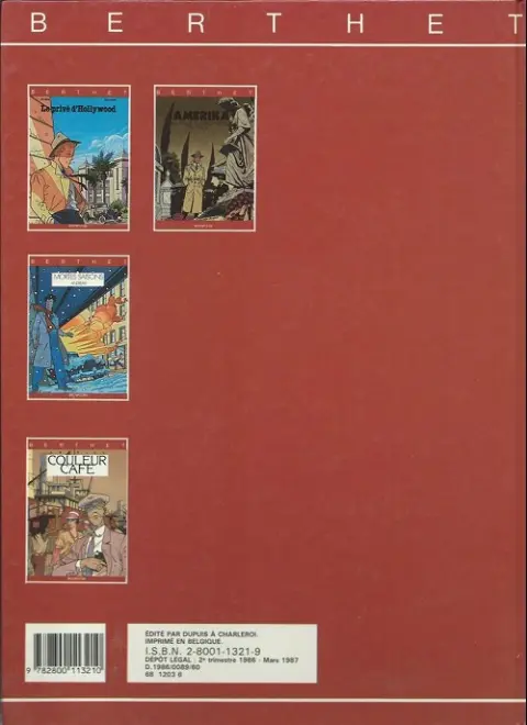 Verso de l'album Couleur Café