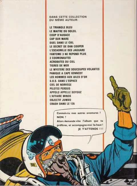 Verso de l'album Les aventures de Dan Cooper Tome 8 Le Secret de Dan Cooper