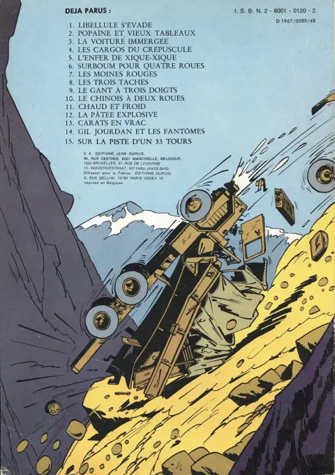 Verso de l'album Gil Jourdan Tome 5 L'enfer de Xique-Xique