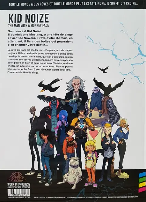 Verso de l'album Kid Noize Tome 1 L'Homme à la tête de singe