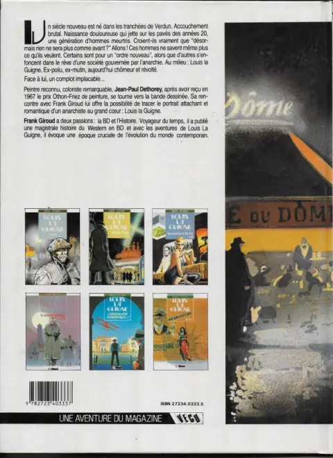 Verso de l'album Louis la Guigne Tome 1