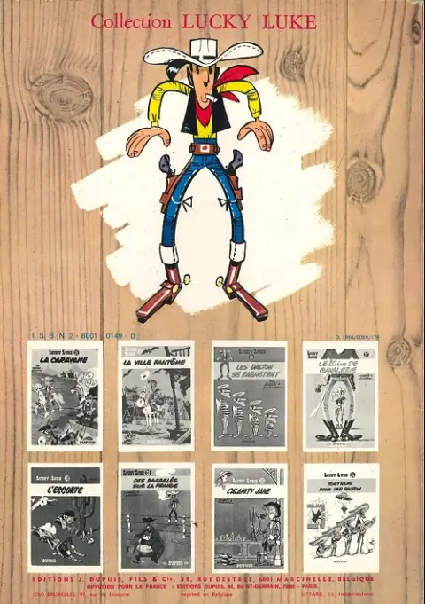 Verso de l'album Lucky Luke Tome 10 Alerte aux Pieds-Bleus