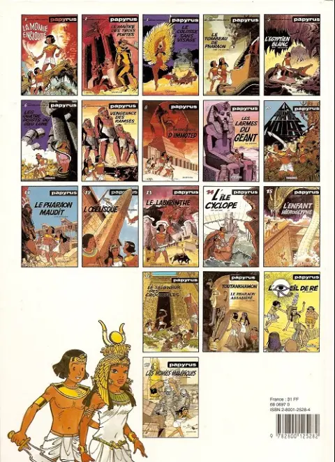 Verso de l'album Papyrus Tome 9 Les larmes du géant