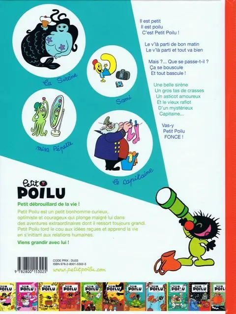Verso de l'album Petit Poilu Tome 1 La sirène gourmande