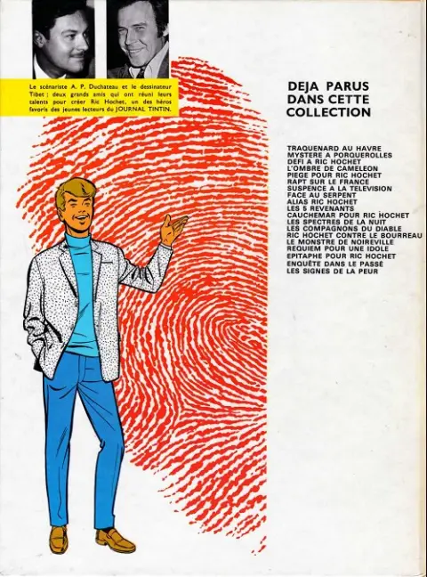 Verso de l'album Ric Hochet Tome 6 Rapt sur le France