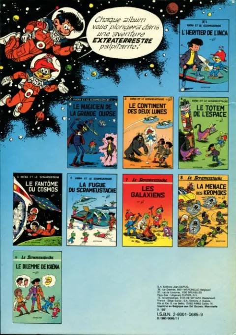 Verso de l'album Le Scrameustache Tome 8 La menace des Kromoks
