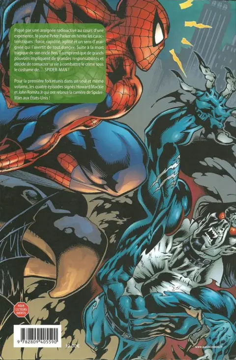 Verso de l'album Spider-Man Tome 1 L'étreinte du vampire