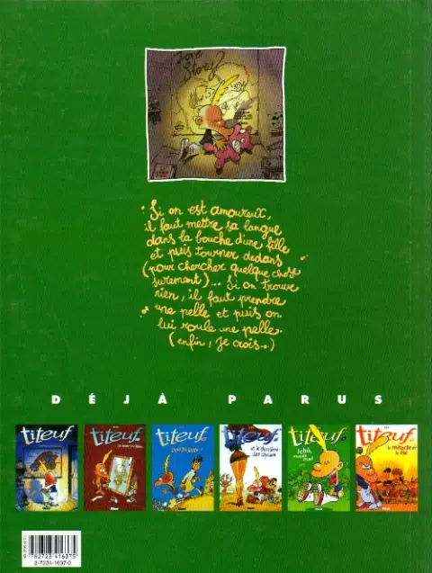 Verso de l'album Titeuf Tome 2 L'amour, c'est pô propre...
