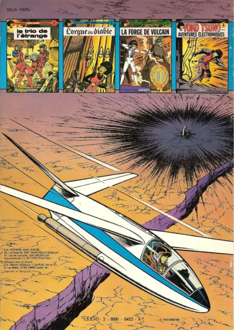 Verso de l'album Yoko Tsuno Tome 5 Message pour l'éternité