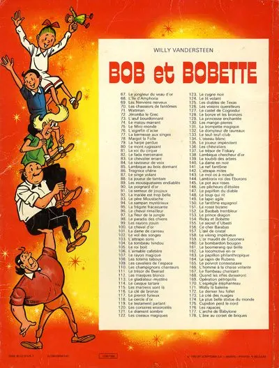 Verso de l'album Bob et Bobette Tome 178 L'âne au corset de briques