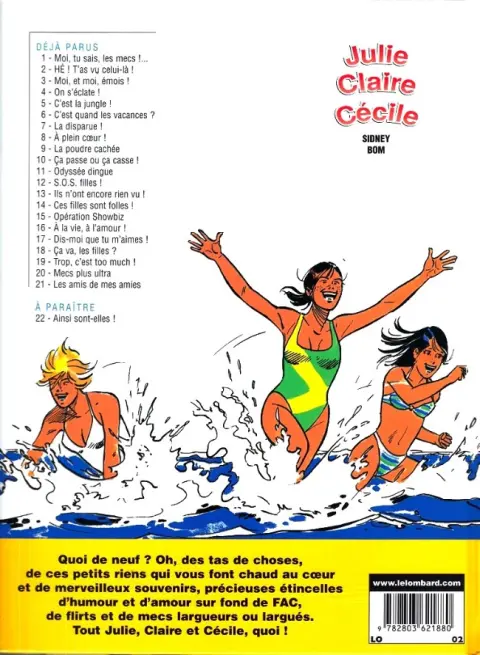 Verso de l'album Julie, Claire, Cécile Tome 21 Les amis de mes amies