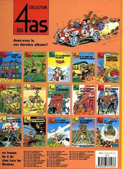 Verso de l'album Les 4 as Tome 27 Les 4 as et le requin géant