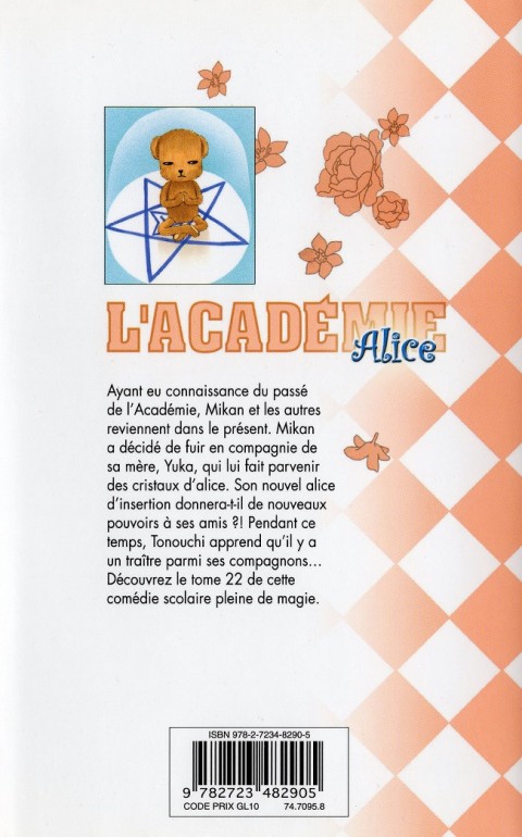 Verso de l'album L'Académie Alice 22