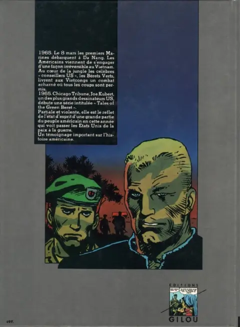 Verso de l'album Bérets verts - Vietnam Forces spéciales