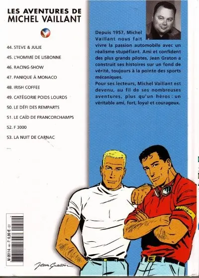 Verso de l'album Michel Vaillant La Collection Tome 44 Steve & Julie