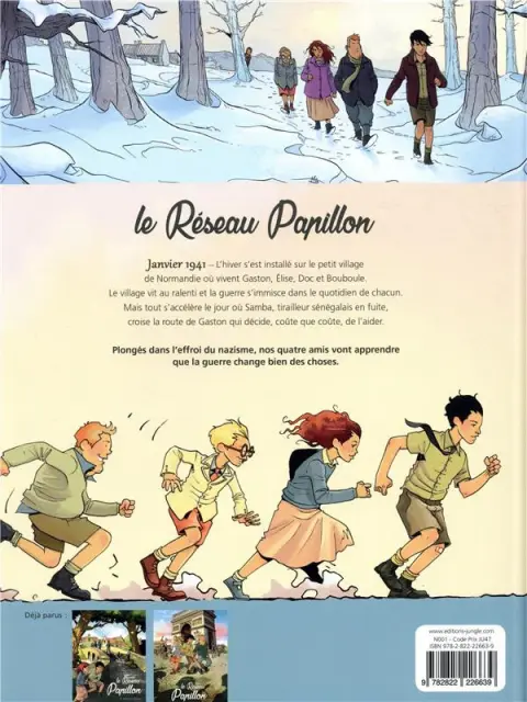 Verso de l'album Le Réseau Papillon Tome 3 Rester libre