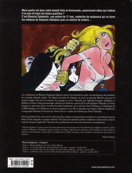 Verso de l'album Blanche Épiphanie Intégrale tome 1