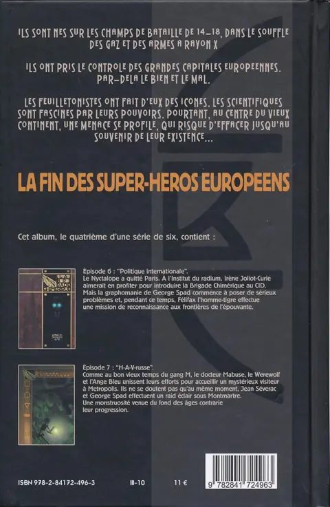 Verso de l'album La Brigade Chimérique Tome 4 Politique internationale - H.A.V. Russe