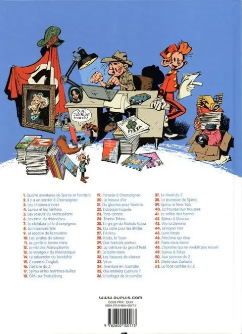 Verso de l'album Spirou et Fantasio Tome 15 Z comme Zorglub