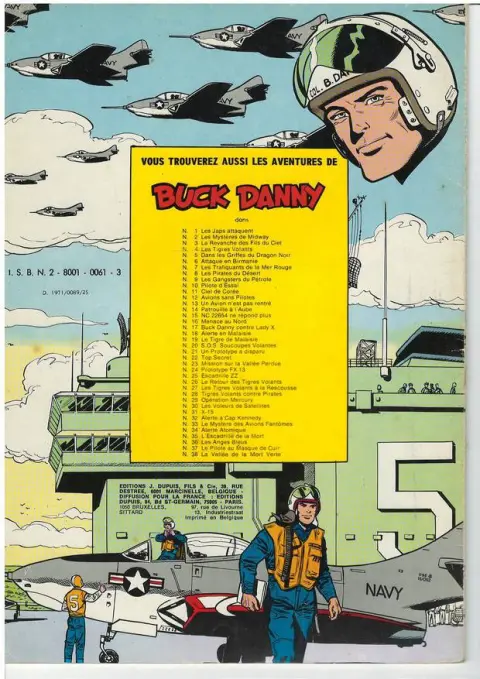Verso de l'album Buck Danny Tome 24 Prototype FX-13