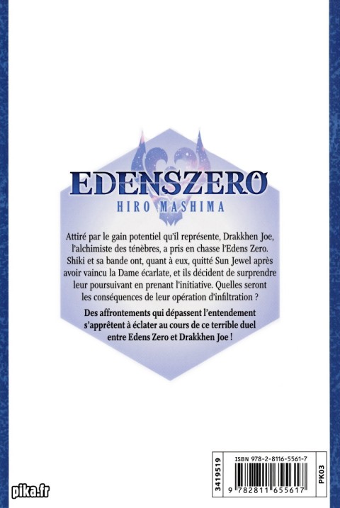 Verso de l'album Edens zero 9 Ne pleure pas