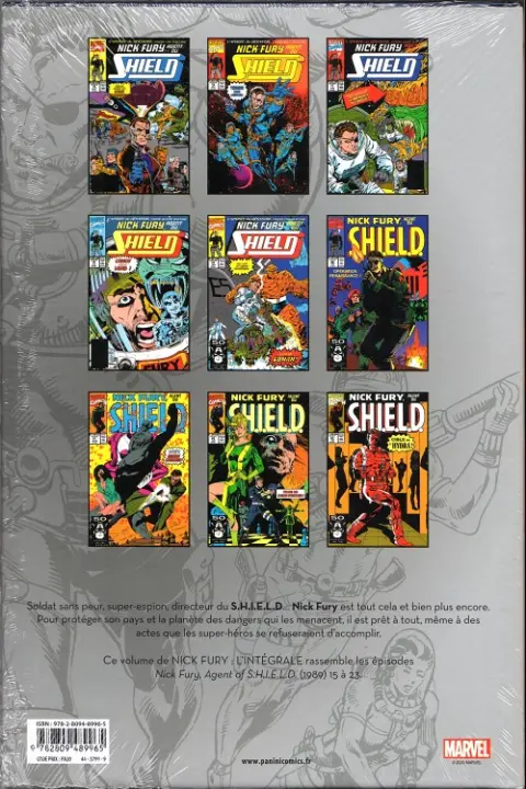 Verso de l'album Nick Fury, agent du S.H.I.E.L.D. Volume 6 1990-1991