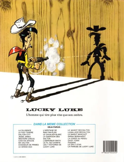 Verso de l'album Lucky Luke Tome 50 Sarah Bernhardt