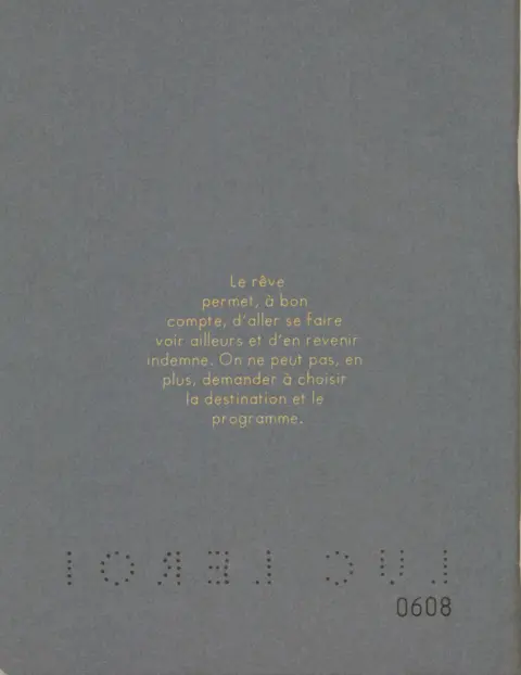 Verso de l'album Reliefs de l'Ancien Monde Passeport pour ailleurs