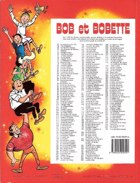 Verso de l'album Bob et Bobette Tome 72 Jéromba le Grec