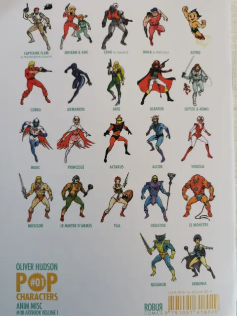 Verso de l'album Pop characters Volume 1 Anim Misc Mini Artbook