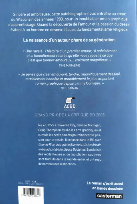 Verso de l'album Blankets Manteau de neige