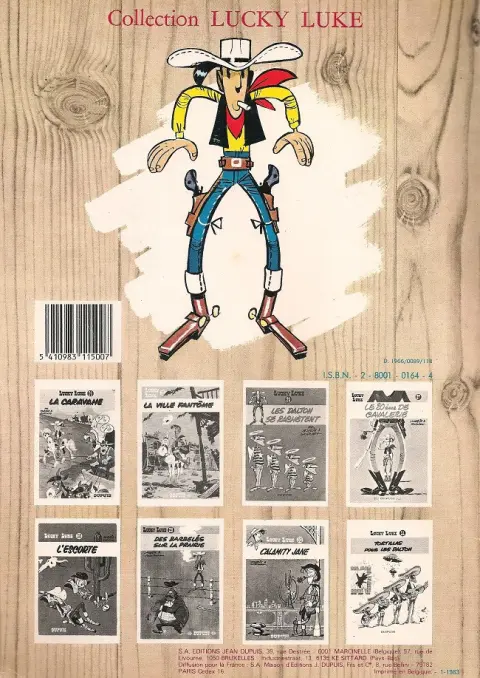 Verso de l'album Lucky Luke Tome 25 La ville fantôme