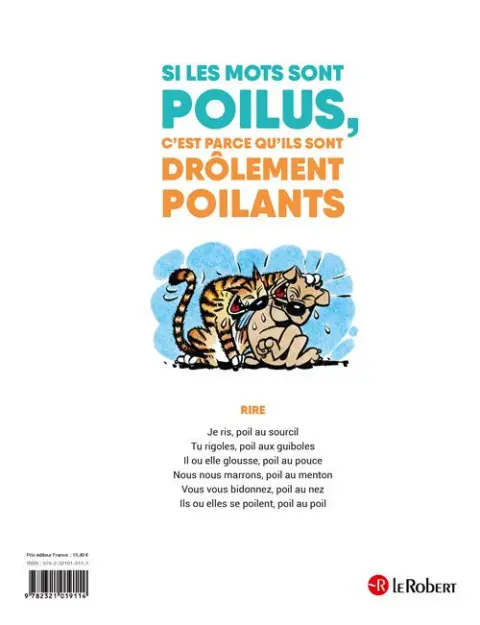 Verso de l'album Les mots ... Les mots sont poilus