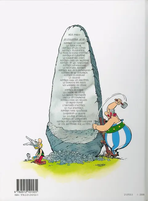 Verso de l'album Astérix Tome 21 Le cadeau de César