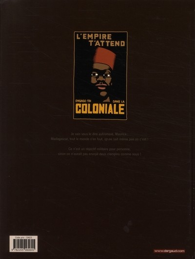 Verso de l'album Commando colonial Tome 1 Opération ironclad