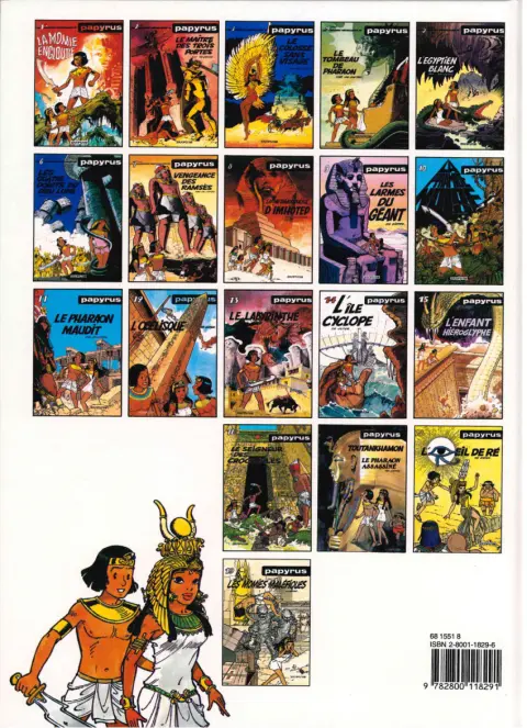 Verso de l'album Papyrus Tome 14 L'île cyclope