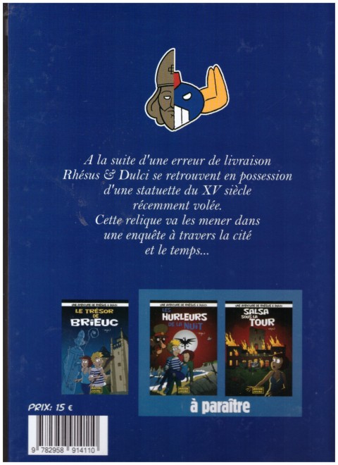 Verso de l'album Rhésus & Dulci 1 Le trésor de Brieuc
