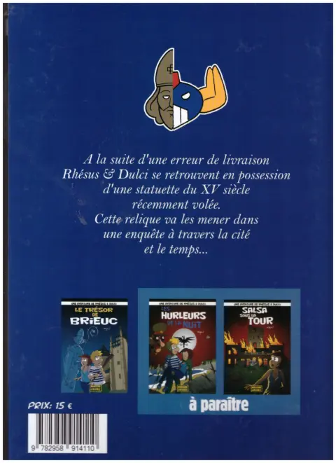 Verso de l'album Rhésus & Dulci 1 Le trésor de Brieuc